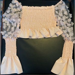 Shein Pink Flower Long Sleeve